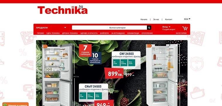 Онлайн магазин за бяла техника Technika.bg: Начална страница