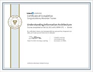 LinkedIn сертификат: Understanding Information Architecture