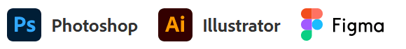 Продукти на Adobe: Икони на Photoshop, Illustrator и Figma